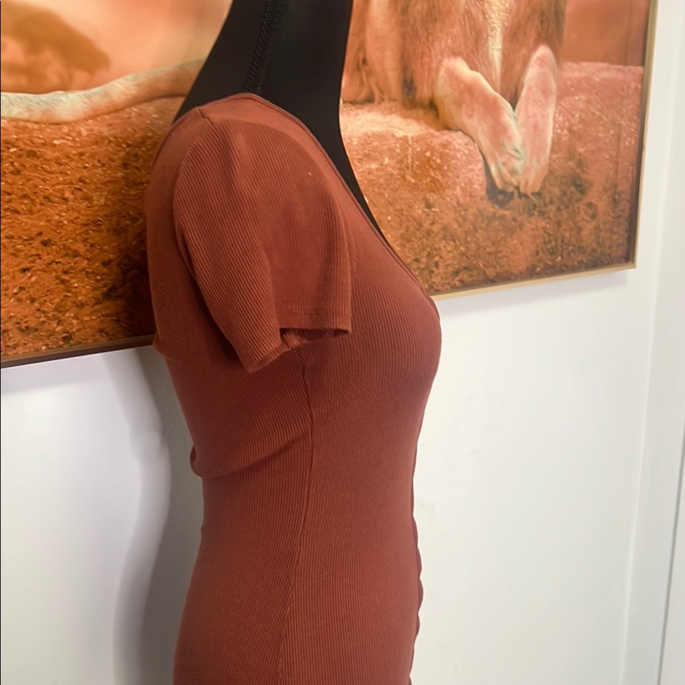 Forever 21 Rust Button-Down Dress - Picture 4 of 7
